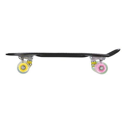 Pennyboard Skateboard, Klassisch Schwarz, Robustes Design