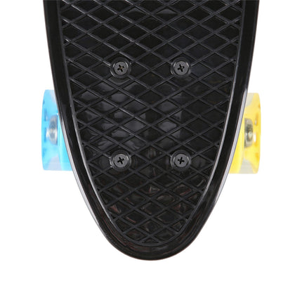 Pennyboard Skateboard, Klassisch Schwarz, Robustes Design