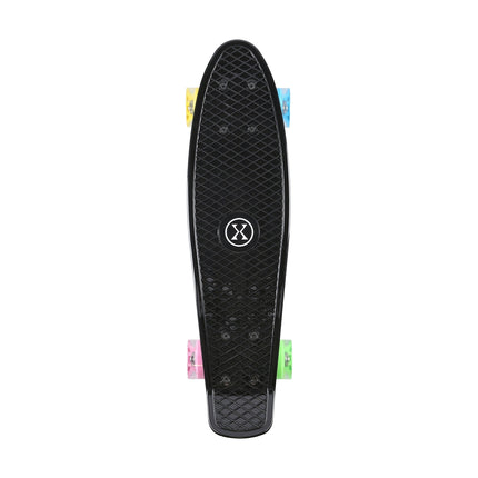 Pennyboard Skateboard, Klassisch Schwarz, Robustes Design