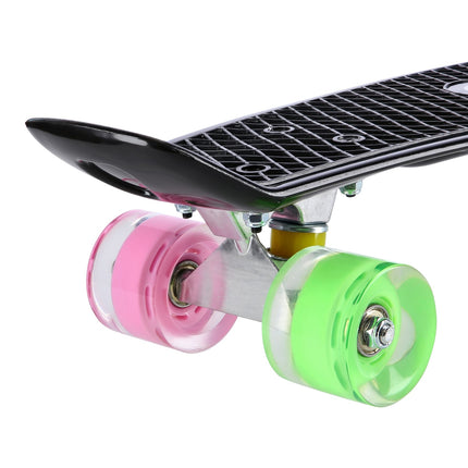 Pennyboard Skateboard, Klassisch Schwarz, Robustes Design