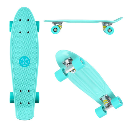 Pennyboard Skateboard, klassisches grünes Deck