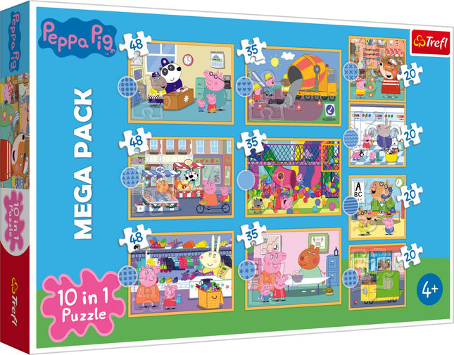 Peppa Pig 10-in-1 Puzzle-Set für Kinder