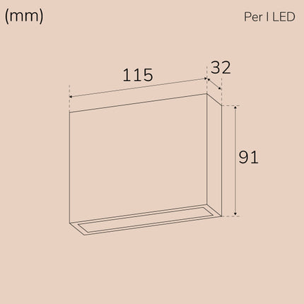 Per I Wandleuchte LED IP54 3000K 4W 210lm Anthrazit