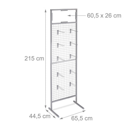 Perforated metal stand with 20 hooks