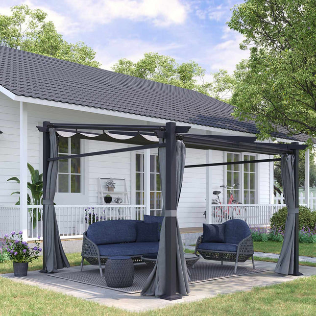 Wasserabweisender Pavillon 2,97x2,95M mit Sonnenschutz und Seitenwänden