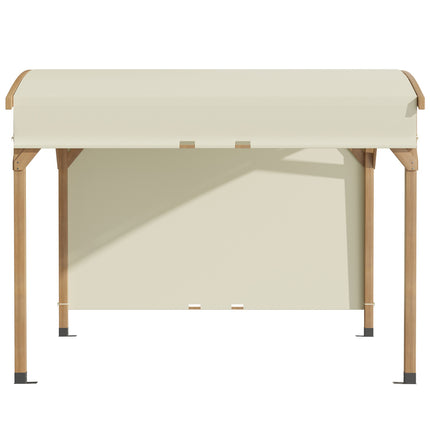 Gartenpergola aus Holz 3,2x3,08m, einziehbares Dach, UV-Schutz