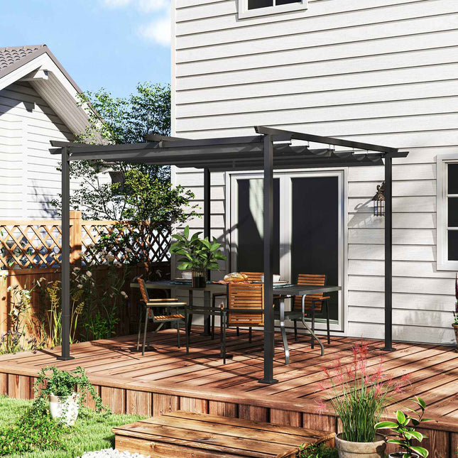 Verstellbare Metallpergola mit UV-Schutz für Terrasse und Garten