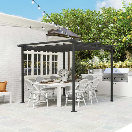Verstellbare Metallpergola mit UV-Schutz für Terrasse und Garten