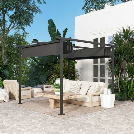 Verstellbare Metallpergola mit UV-Schutz für Terrasse und Garten
