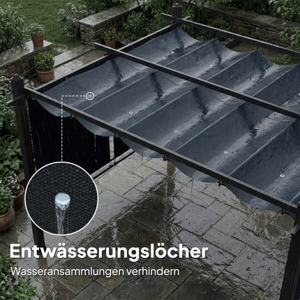 Pergola 3x4m with Retractable Roof & UV50+ Aluminum Frame
