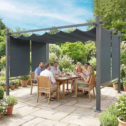 Pergola 3x4m with Retractable Roof & UV50+ Aluminum Frame