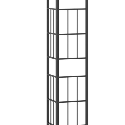 Gartenpergola 4x3m Metallgestell, graues Polyesterdach