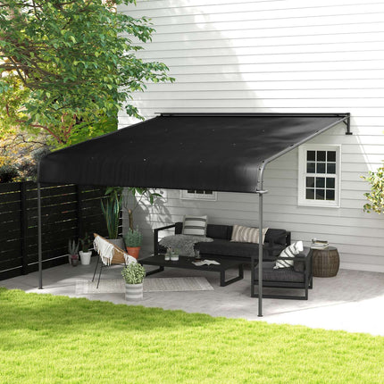Weatherproof 4x3M steel pergola with adjustable roof