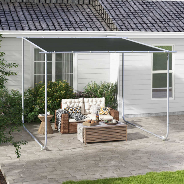 Pergola-Pavillon mit Rollen, UV-Schutz, 3x3m Terrassenüberdachung