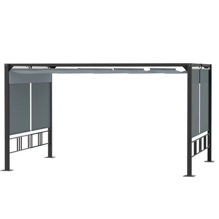 Garten-Pergola Pavillon mit Sonnendach und Jalousien