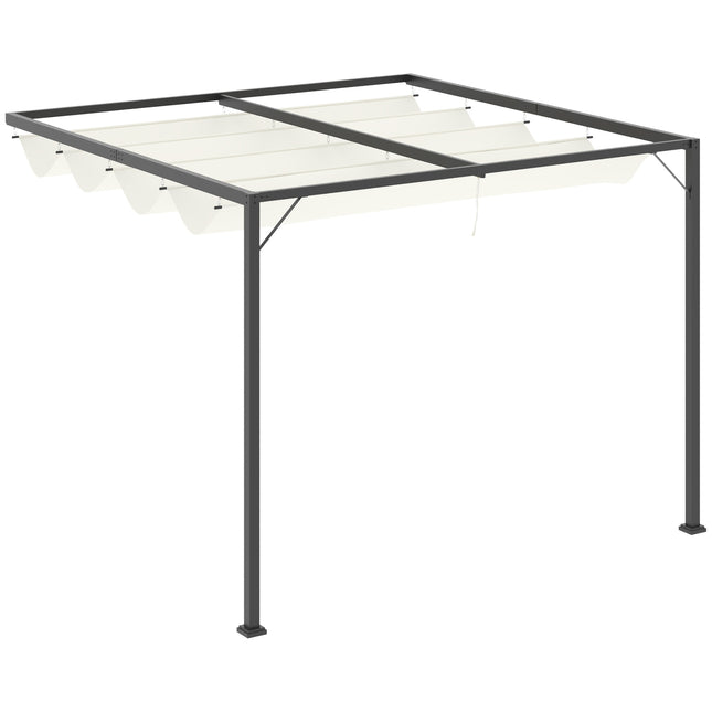 3x3m wetterfeste Pergola mit Stoffdach