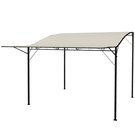 Wandmontierte Pergola-Gartenlaube 3x2,5m, Stahl, wasserabweisend