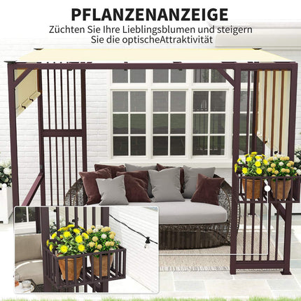 Freistehende Pergola 3x2,5 m mit verstellbarem Dach