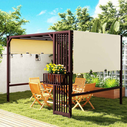 Freistehende Pergola 3x2,5 m mit verstellbarem Dach