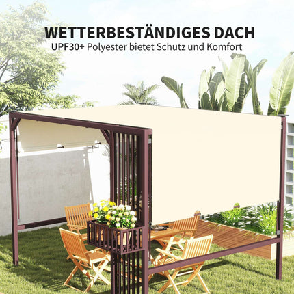 Freistehende Pergola 3x2,5 m mit verstellbarem Dach