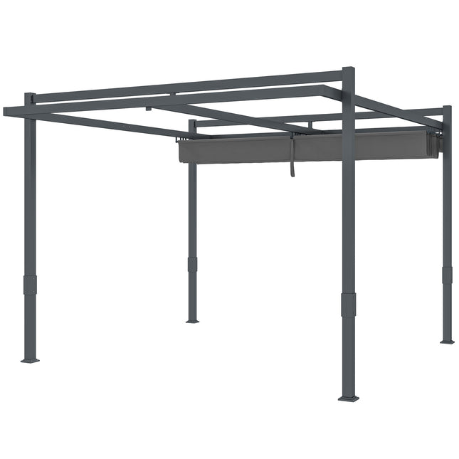 Freistehende Aluminium-Pergola 3,5x3m - Verstellbares Dach, winterfest