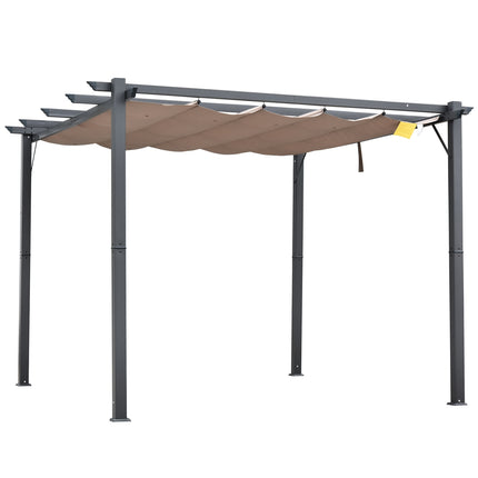 Pergola Pavillon Terrassenüberdachung, Schiebedach, Aluminium