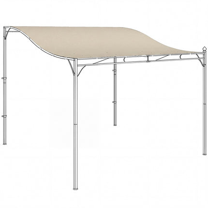 Pergola-Ersatzdach, 3x3m, wasserabweisendes Polyester