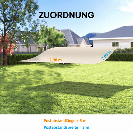 Pergola-Ersatzdach, 3x3m, wasserabweisendes Polyester