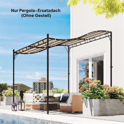 Pergola-Ersatzdach, 3x3m, wasserabweisendes Polyester