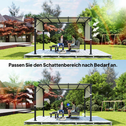 Pergola Replacement Canopy, UV Protection, 3x3m, Cream