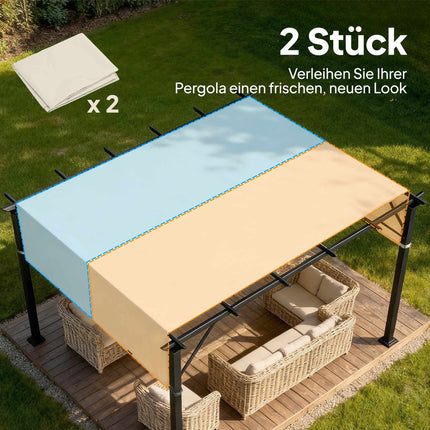 Pergola Replacement Canopy, UV Protection, 3x3m, Cream