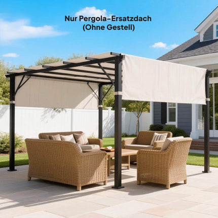 Pergola Replacement Canopy, UV Protection, 3x3m, Cream