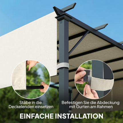 Pergola Replacement Canopy, UV Protection, 3x3m, Cream