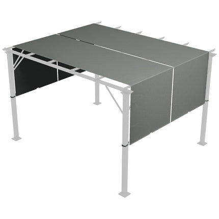 Pergola Ersatzdach, UV-Schutz, 3x3m, Dunkelgrau