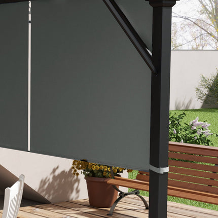 Pergola Ersatzdach, UV-Schutz, 3x3m, Dunkelgrau