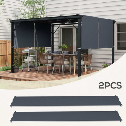 Pergola Ersatzdach, UV-Schutz, 3x3m, Dunkelgrau