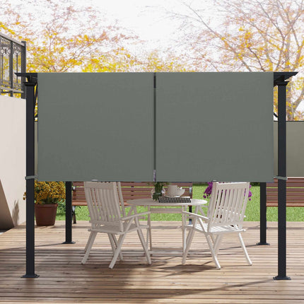 Pergola Ersatzdach, UV-Schutz, 3x3m, Dunkelgrau