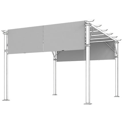 Pergola-Ersatzdach, UV-Schutz, 3x3m, Hellgrau