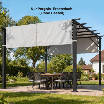 Pergola-Ersatzdach, UV-Schutz, 3x3m, Hellgrau