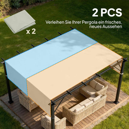 Pergola-Ersatzdach, UV-Schutz, 3x3m, Hellgrau