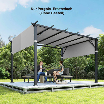 Pergola-Ersatzdach, UV-Schutz, 3x3m, Hellgrau