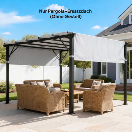 Pergola-Ersatzdach, UV-Schutz, 3x3m, Hellgrau