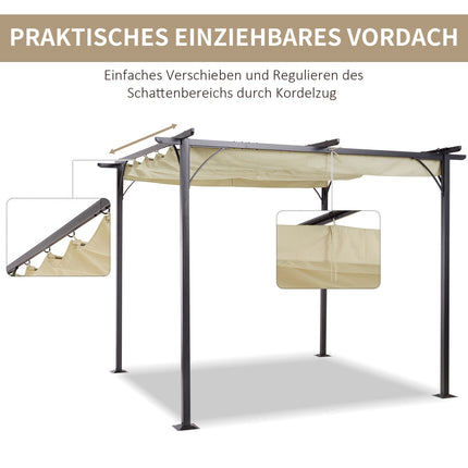 Wasserdichtes Aluminium-Pavillondach 3x3m, UV-geschütztes Dach