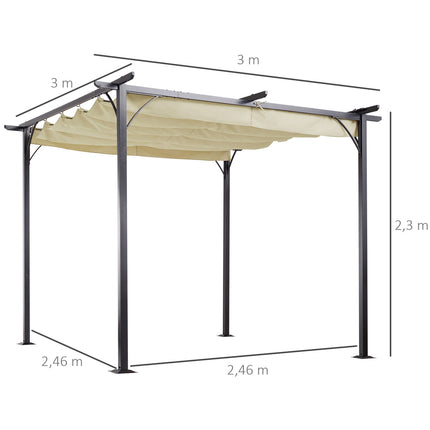Wasserdichtes Aluminium-Pavillondach 3x3m, UV-geschütztes Dach