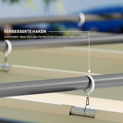 Verstellbarer Metall-Pavillon 3x3m, Beige, UV-Schutz