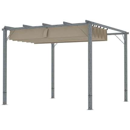 Aluminium-Pergola 3x3m mit verstellbarem Dach, UV-Schutz