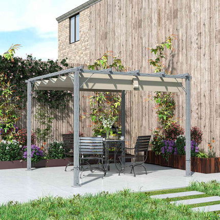 Aluminium-Pergola 3x3m mit verstellbarem Dach, UV-Schutz