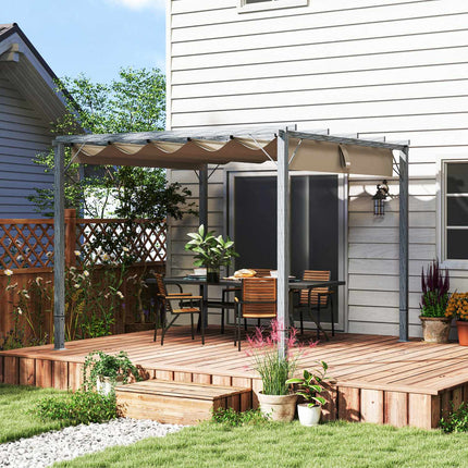 Aluminium-Pergola 3x3m mit verstellbarem Dach, UV-Schutz