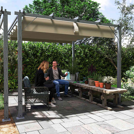 Aluminium-Pergola 3x3m mit verstellbarem Dach, UV-Schutz