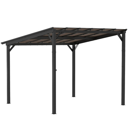 Metall-Pergola-Pavillon 3x3m, Wasserdicht UV50+ Dunkelgrau